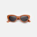 Front view of Pamela Sunglasses in Aperol/Grey Flat
