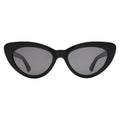 Front view of Pamela Sunglasses in Black/Grey Flat