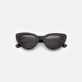 Front view of Pamela Sunglasses in Black/Grey Flat
