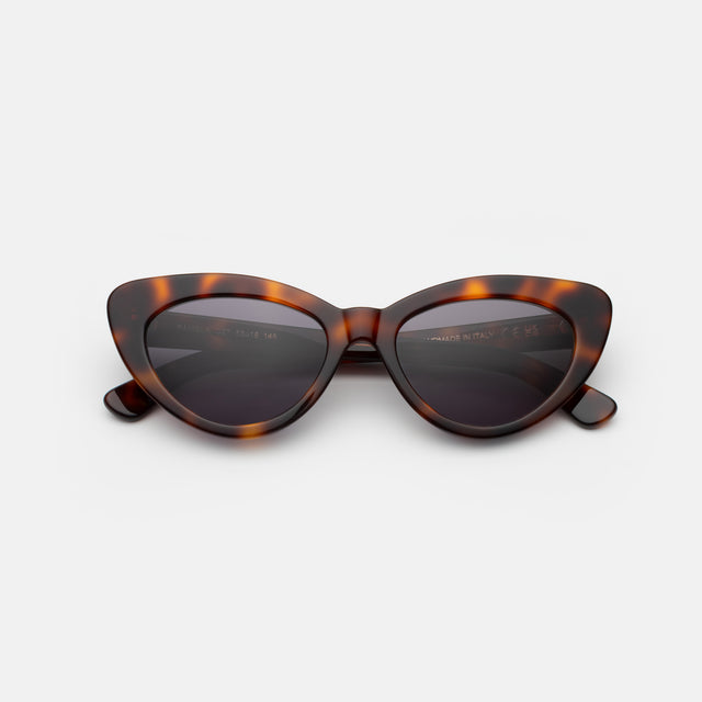 Pamela Sunglasses side view in Havana / Grey Flat