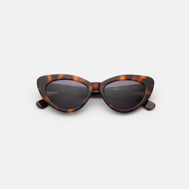 Pamela Sunglasses side view in Havana / Grey Flat