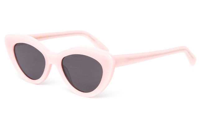 Pamela Sunglasses side view in Pale Pink / Grey Flat