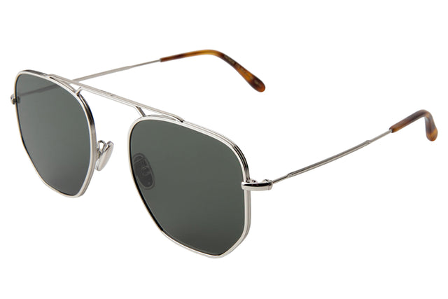 Patmos 58 Sunglasses side view in Silver / Olive Flat