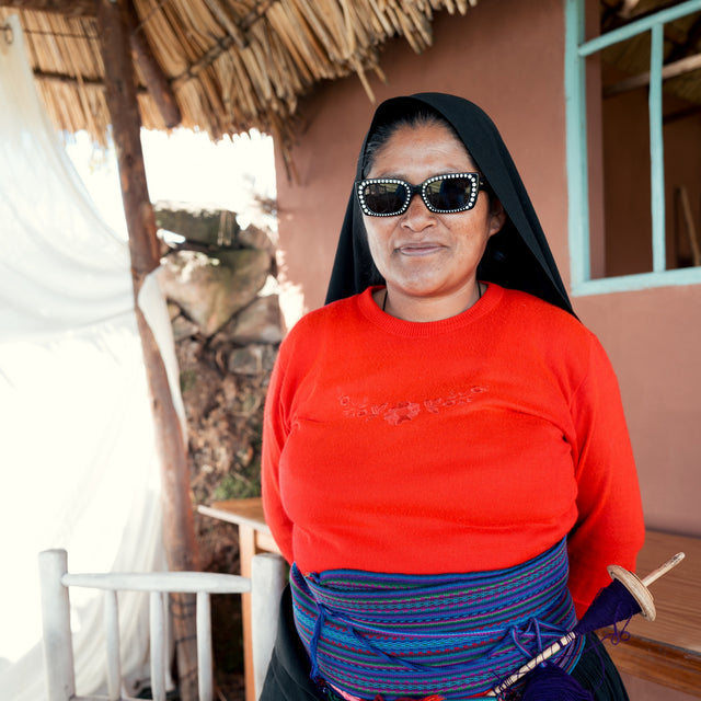 Peruvian woman wearing Wilson II Crystal Sunglasses