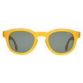 Front view of PopUp Bagels x illesteva Sunglasses in Matte Honey Gold/Olive