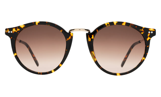 Portofino Sunglasses front view in Flame with Brown Gradient