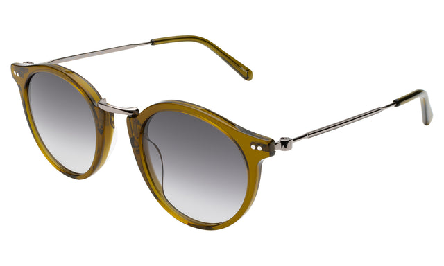 Portofino Sunglasses side view in Moss / Grey Gradient