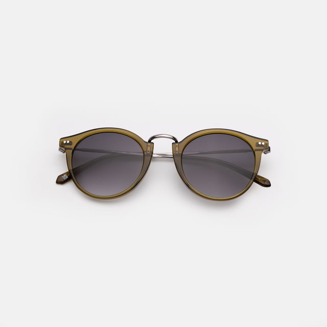 Portofino Sunglasses side view in Moss / Grey Gradient