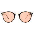 Front view of Portofino Sunglasses in White Tortoise/Sunset