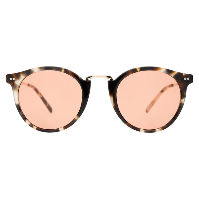 Portofino Sunglasses front view in White Tortoise with Sunset
