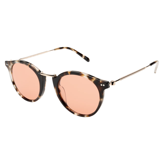 Portofino Sunglasses side view in White Tortoise / Sunset