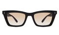 Front view of Portugal Sunglasses in Black/Taupe Flat Gradient