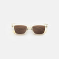 Front view of Portugal Sunglasses in Champagne/Brown Flat