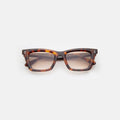 Front view of Portugal Sunglasses in Havana/Taupe Flat Gradient