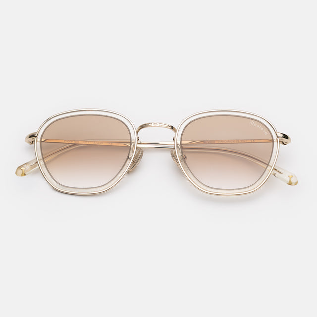 Prince Tate Sunglasses side view in Champagne/Gold / Taupe Flat Gradient