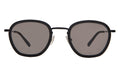 Front view of Prince Tate Sunglasses in Matte Black/Grey Flat
