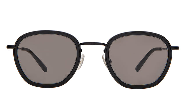 Prince Tate Sunglasses front view in Matte Black with Grey Flat