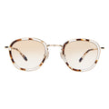 Front view of Prince Tate Sunglasses in White Tortoise/Gold/Taupe Flat Gradient