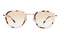 Front view of Prince Tate Sunglasses in White Tortoise/Gold/Taupe Flat Gradient