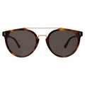 Front view of Puglia Sunglasses in Havana/Gold/Grey Flat