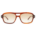 Front view of Queens Sunglasses in Red Havana/Taupe Flat Gradient