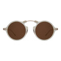 Front view of Roma II Sunglasses in Champagne/Brown Flat