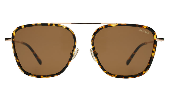 Samos Ace Sunglasses in Flame/Rose Gold with Brown Flat