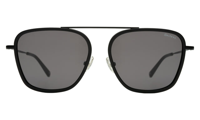 Samos Ace Sunglasses in Matte Black with Grey Flat