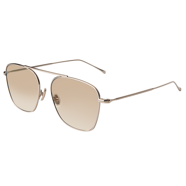 Samos Sunglasses side view in Gold / Taupe Flat Gradient