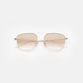 Front view of Samos Sunglasses in Gold/Taupe Flat Gradient