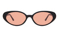 Front view of Sheila Sunglasses in Black/Sunset Flat