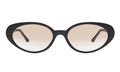 Front view of Sheila Sunglasses in Black/Taupe Flat Gradient