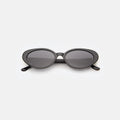 Front view of Sheila Sunglasses in Black/Grey Flat