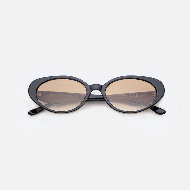 Sheila Sunglasses side view in Black / Taupe Flat Gradient