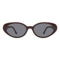Front view of Sheila Sunglasses in Bordeaux/Grey Flat