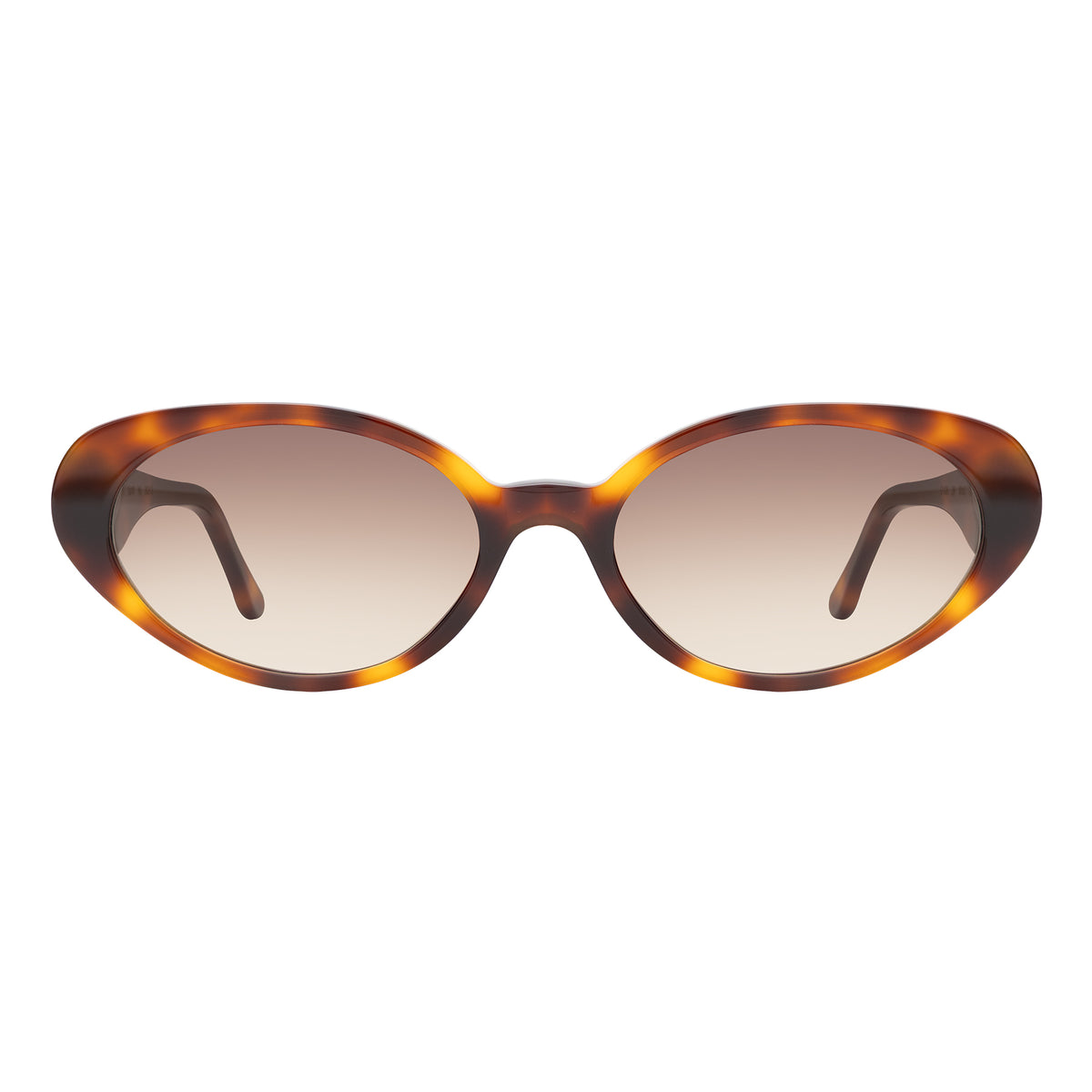 Sheila Sunglasses in Havana with Brown Flat Gradient lenses, front view