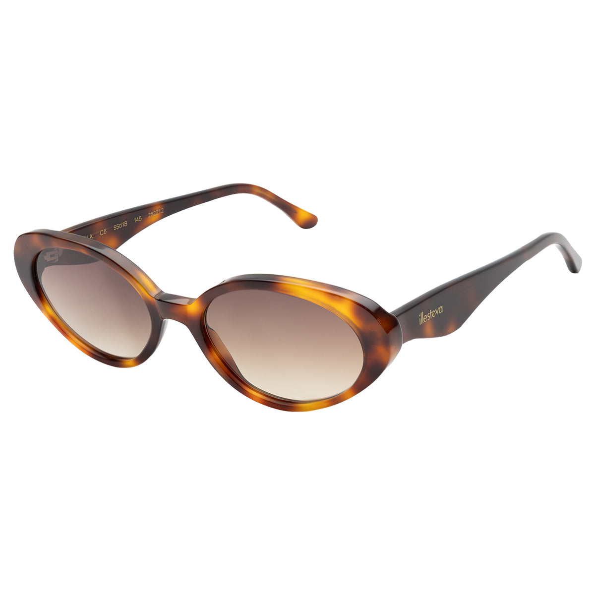 Sheila Sunglasses in Havana with Brown Flat Gradient lenses, side view