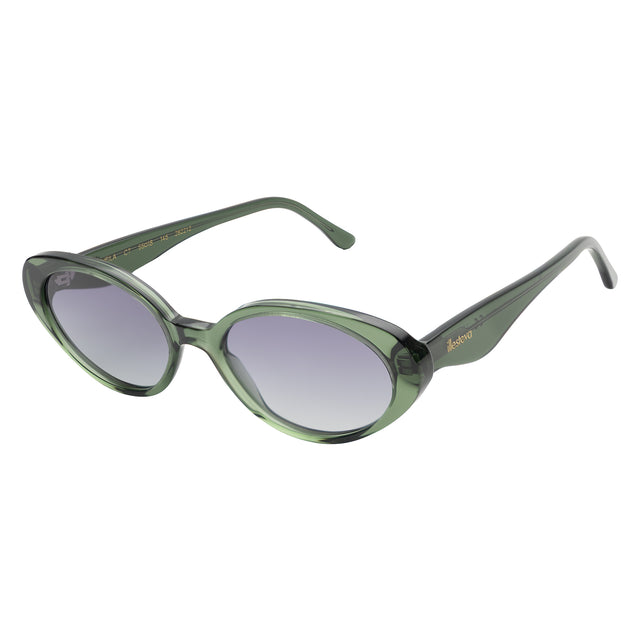 Sheila Sunglasses side view in Pine / Grey Flat Gradient
