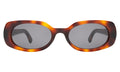 Front view of Shirley 51 Sunglasses in Havana/Grey