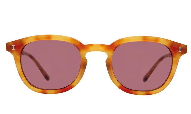 Slope Sunglasses front view in Amber with Plum See Through