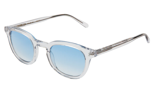 Slope Sunglasses side view in Clear / Blue Gradient See Through