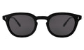 Front view of Slope Polarized Sunglasses in Black/Grey Polarized
