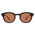 Front view of Slope Sunglasses in Black/Desert