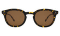 Front view of Slope Sunglasses in Flame/Brown