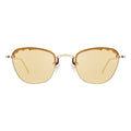 Front view of Sorrento Sunglasses in Gold/Honey Flat See Through
