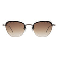 Front view of Sorrento Sunglasses in Gunmetal/Brown Flat Gradient