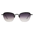 Front view of Sorrento Sunglasses in Matte Black/Grey Flat Gradient