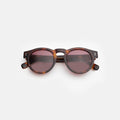 Front view of Sown x illesteva in Havana/Plum See Through