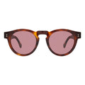 Front view of Sown x illesteva in Havana/Plum See Through
