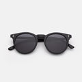 Front view of Sterling Sunglasses in Matte Black/Grey Flat